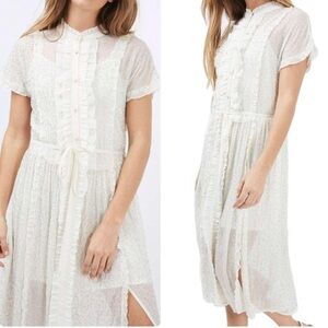 TopShop beaded prairie ruffle pearl party/ wedding dress